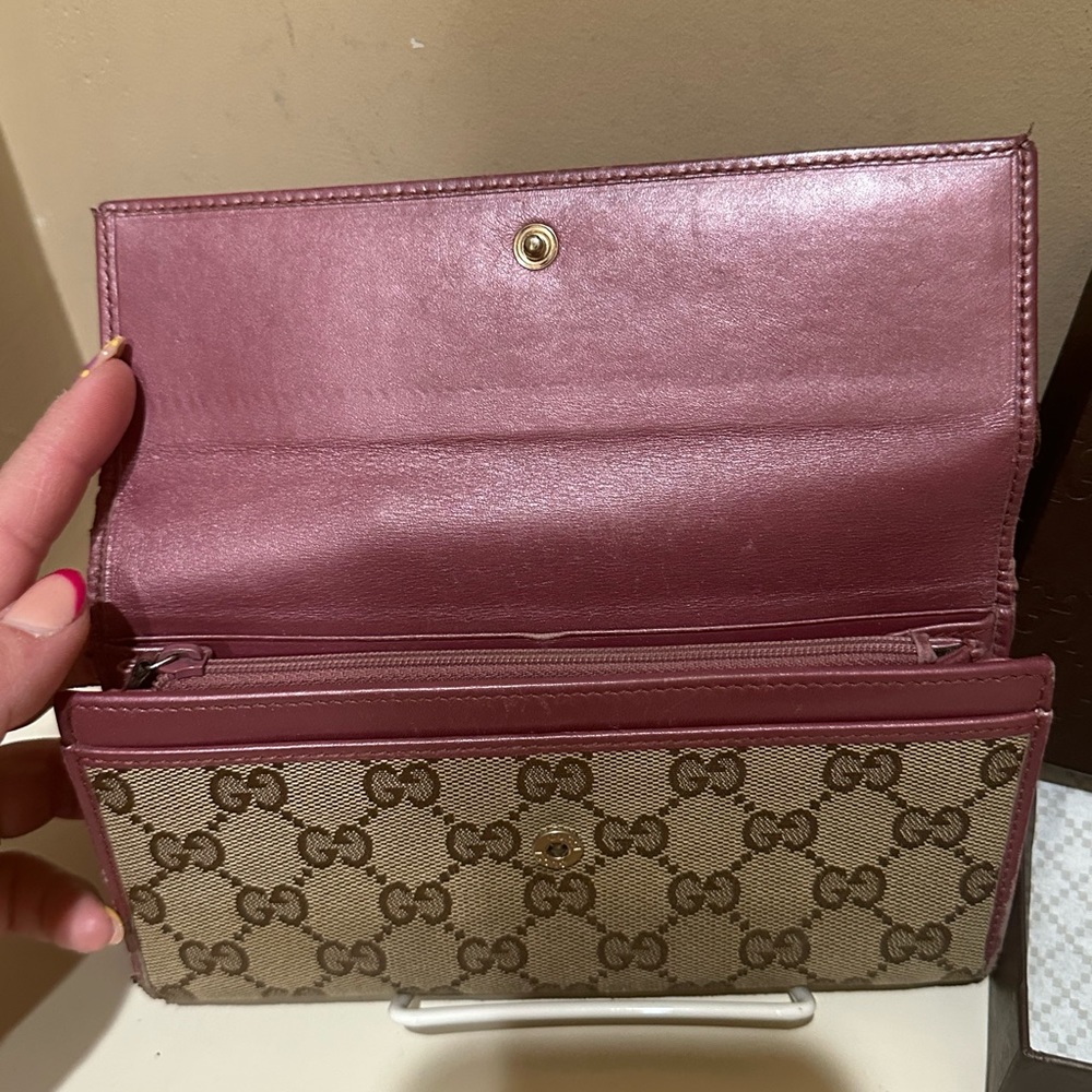 Gucci Interlocking G Webbed Long Wallet W/Box - image 8